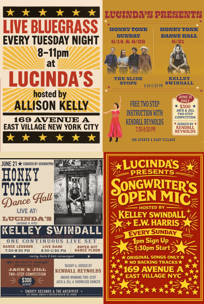 Lucinda's Weekly Events